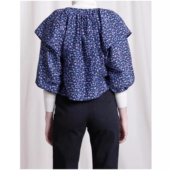 NWT APIECEAPART Leafy Floral blouse L size - Picture 2 of 9